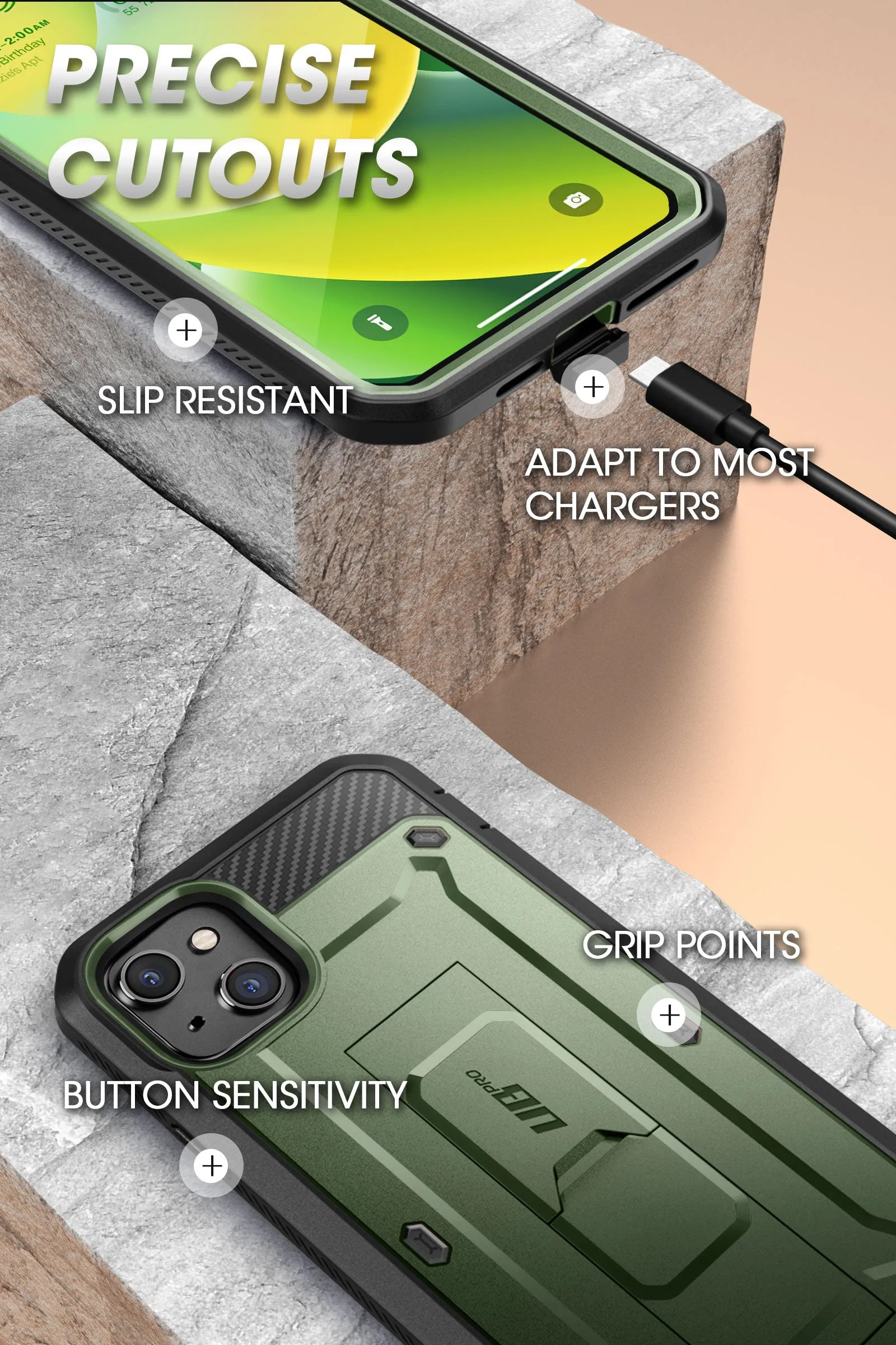 Flash Sale! iPhone 14 Plus 6.7 inch Unicorn Beetle PRO Rugged Case-Dark Green  Last Few Pieces!