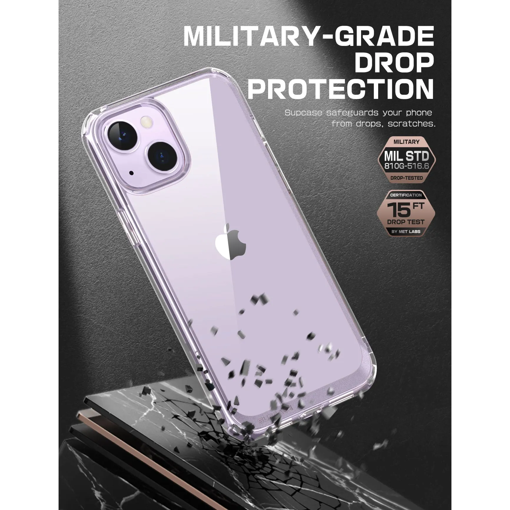 Flash Sale! iPhone 14 Plus 6.7 inch Unicorn Beetle Style Slim Clear Case-Deep Purple  Almost Gone!
