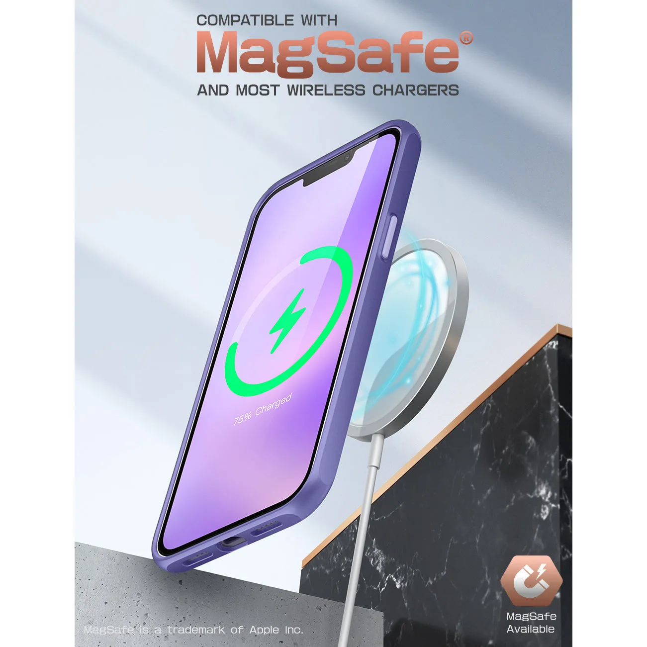 Flash Sale! iPhone 14 Plus 6.7 inch Unicorn Beetle Style Slim Clear Case-Deep Purple  Almost Gone!