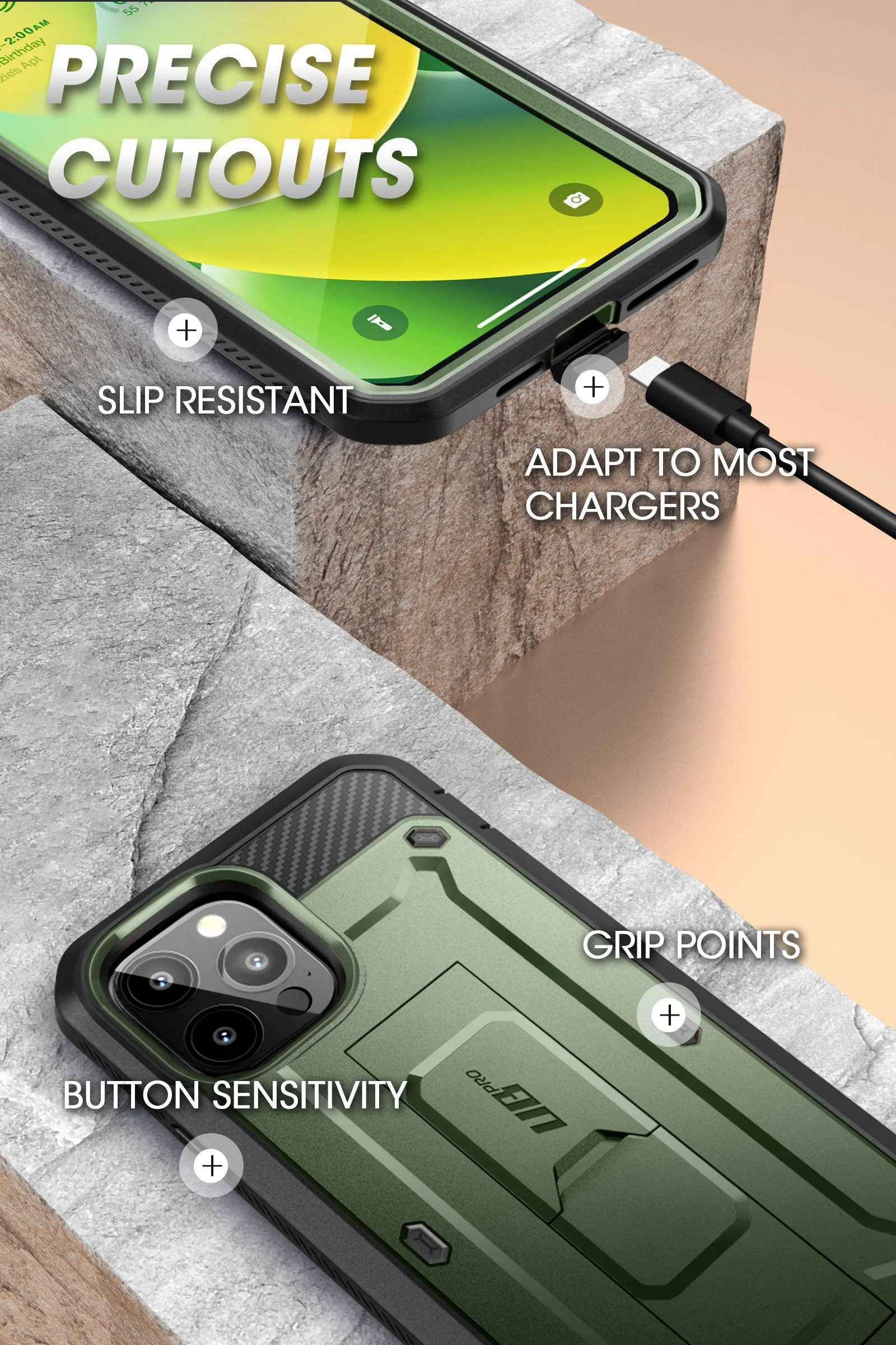 Flash Sale! iPhone 14 Pro Max 6.7 inch Unicorn Beetle PRO Rugged Case-Dark Green  Limited Release!