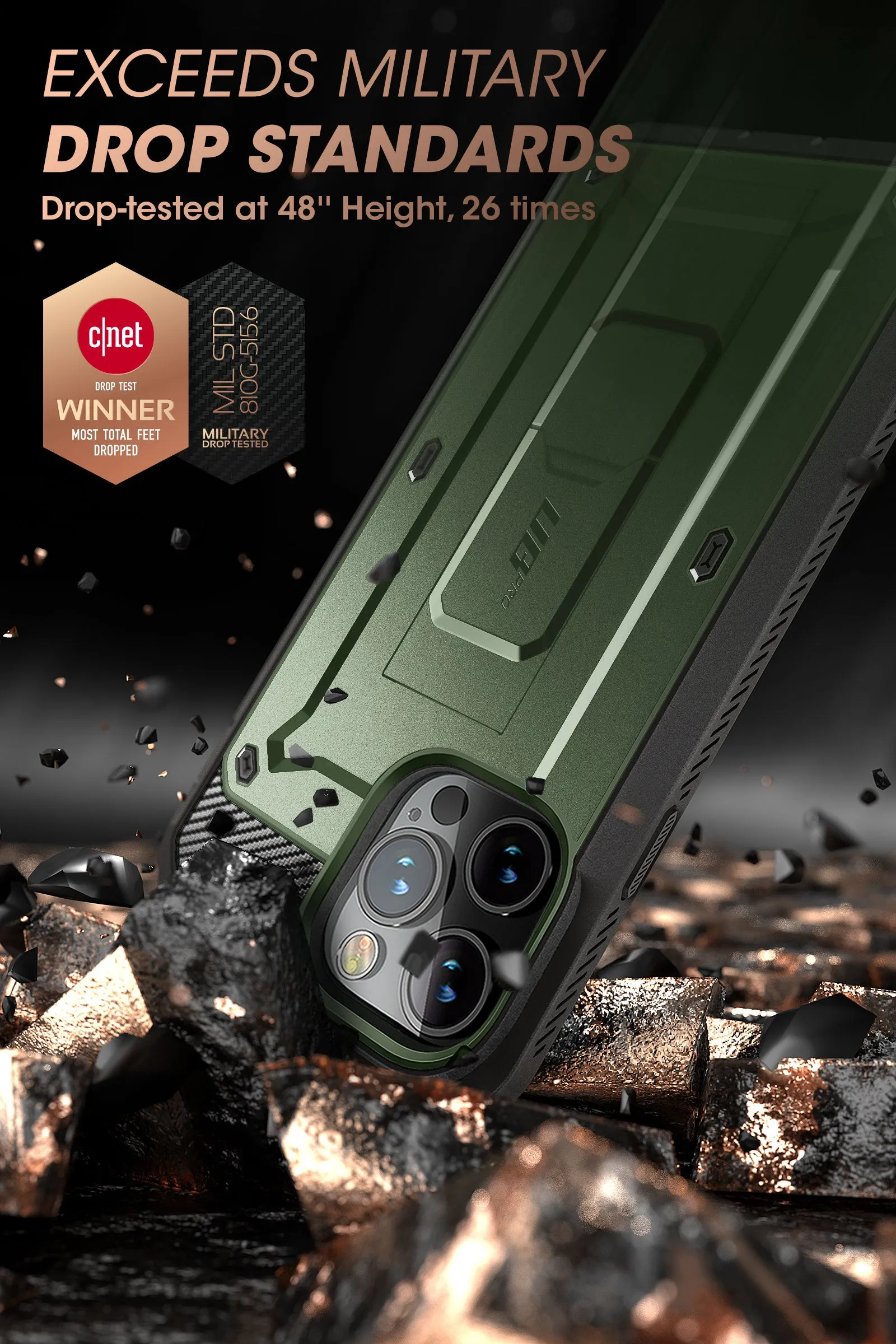 Flash Sale! iPhone 14 Pro Max 6.7 inch Unicorn Beetle PRO Rugged Case-Dark Green  Limited Release!