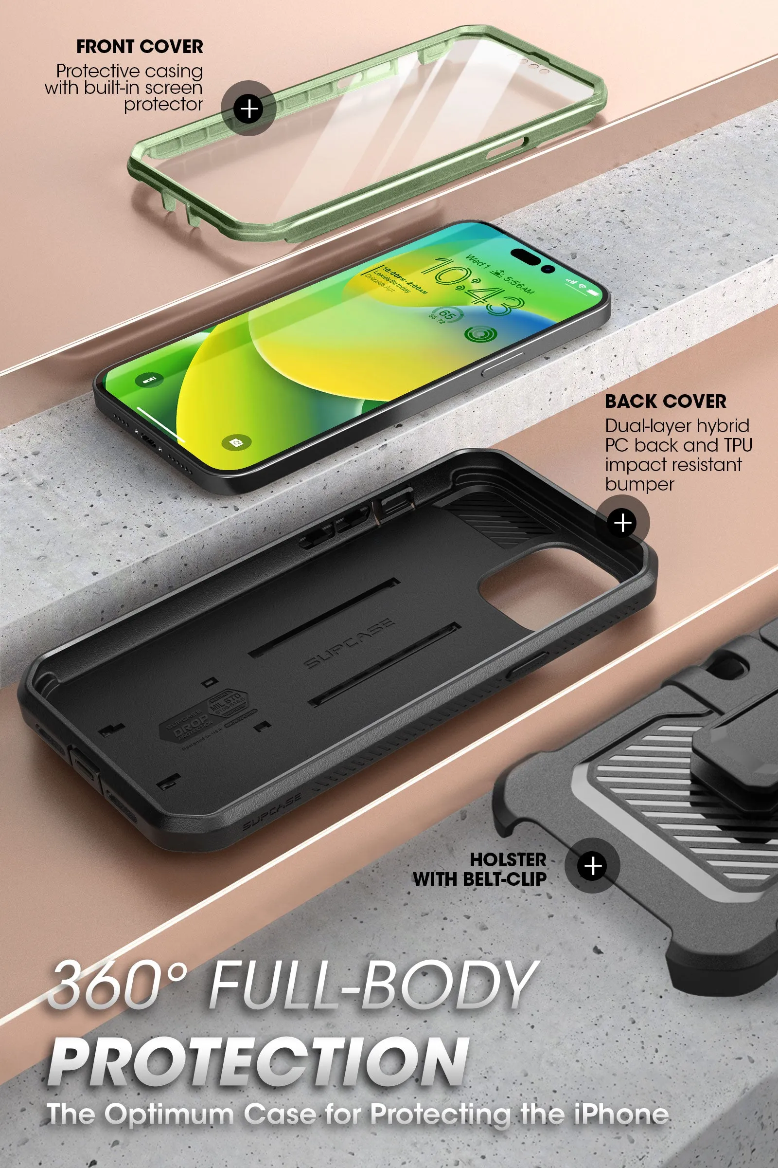 Flash Sale! iPhone 14 Pro Max 6.7 inch Unicorn Beetle PRO Rugged Case-Dark Green  Limited Release!