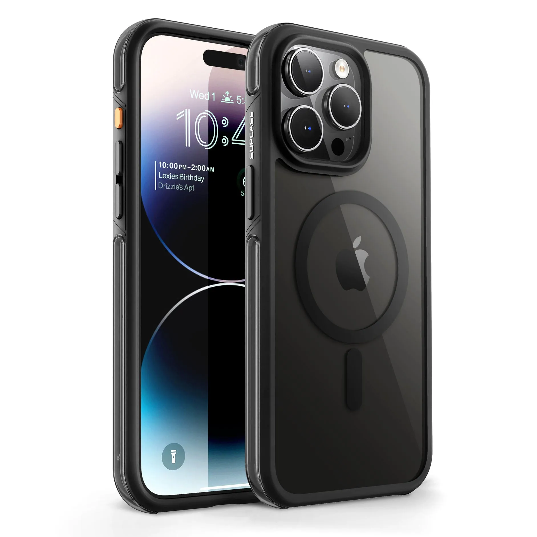 Flash Sale! iPhone 15 Pro Max 6.7 inch Unicorn Beetle AIR MAG with Screen Protector Clear Case-Black  Stylish & Comfortable