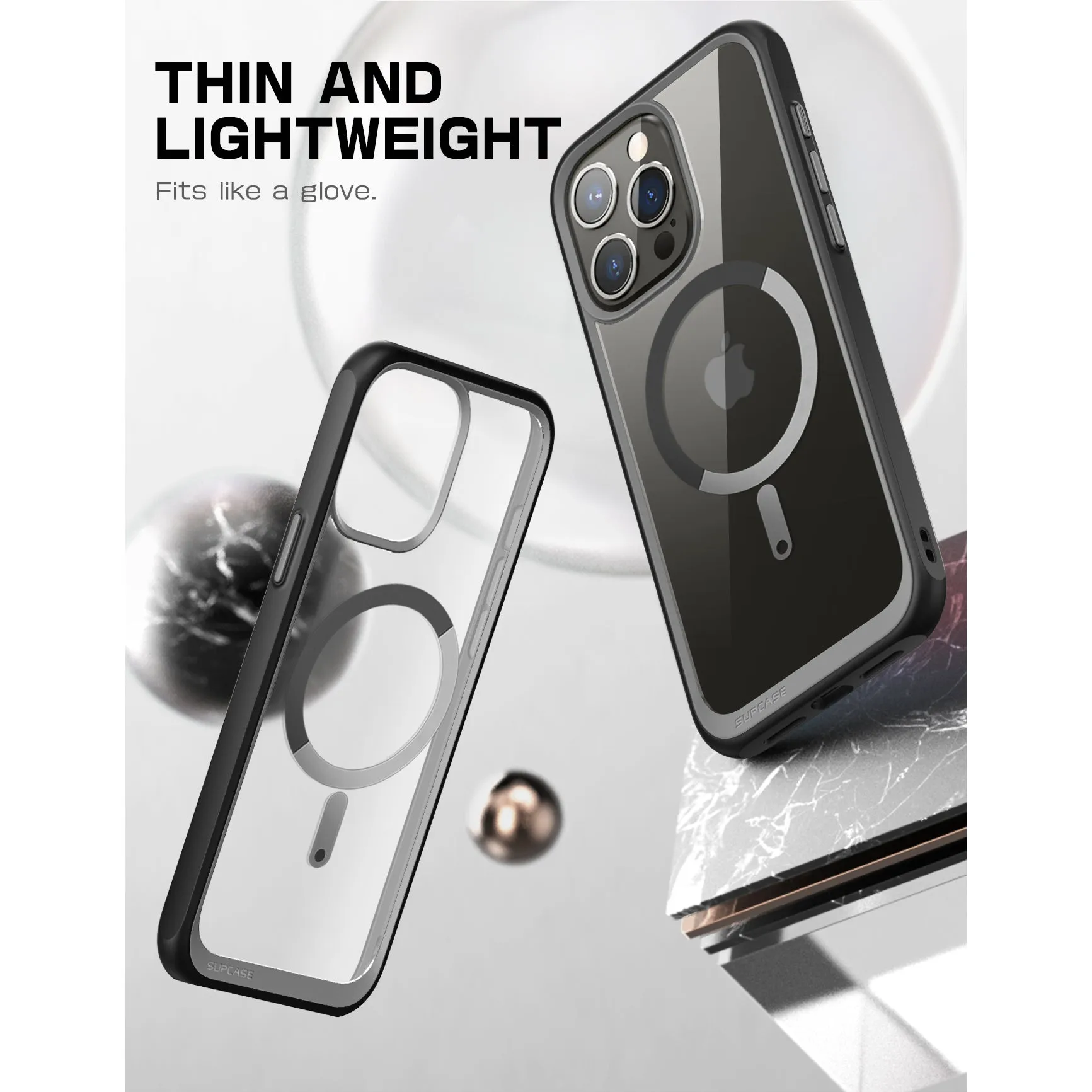 Flash Sale iPhone 15 Pro Max 6.7 inch Unicorn Beetle MAG Slim Clear MagSafe Case-Black  Limited Release!