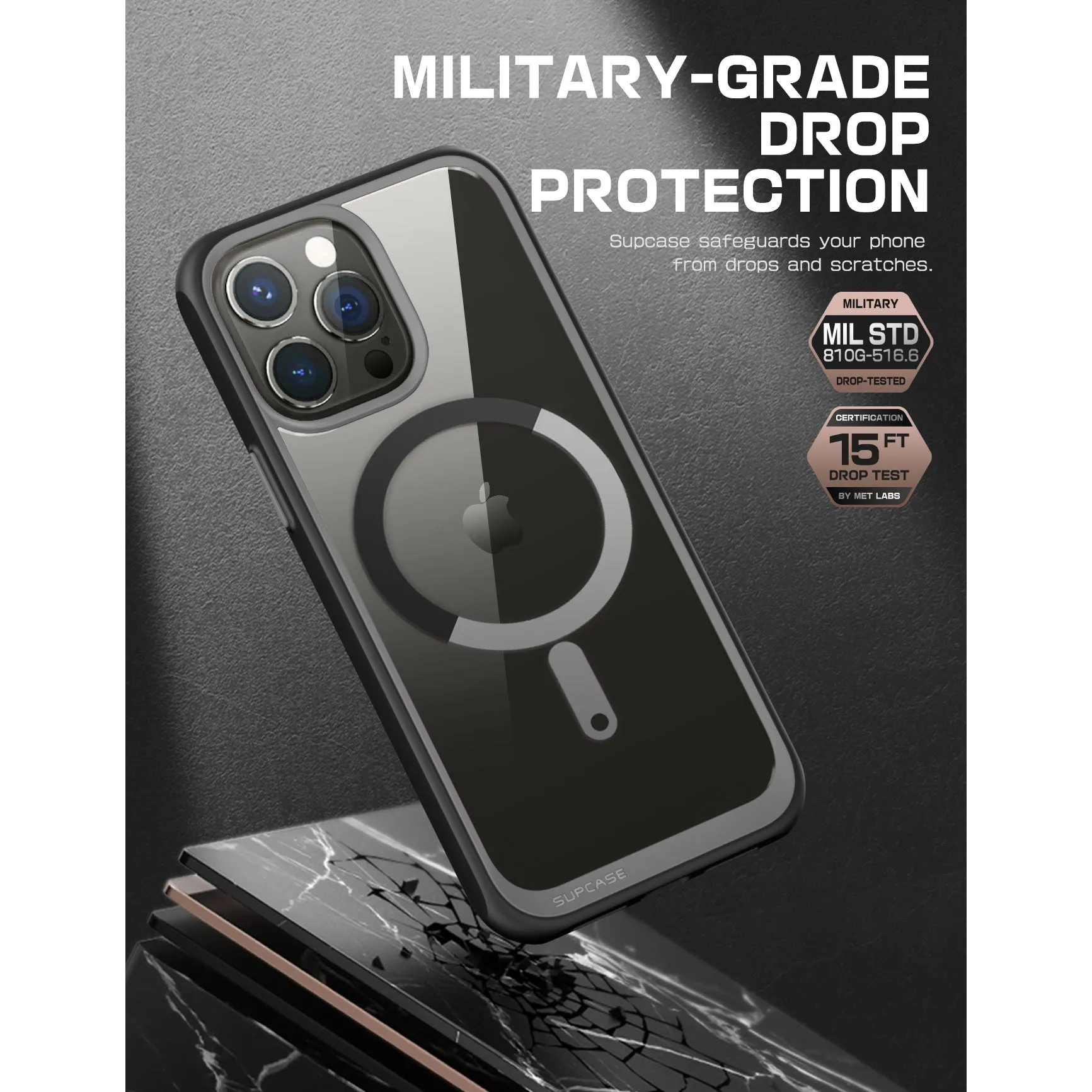 Flash Sale iPhone 15 Pro Max 6.7 inch Unicorn Beetle MAG Slim Clear MagSafe Case-Black  Limited Release!
