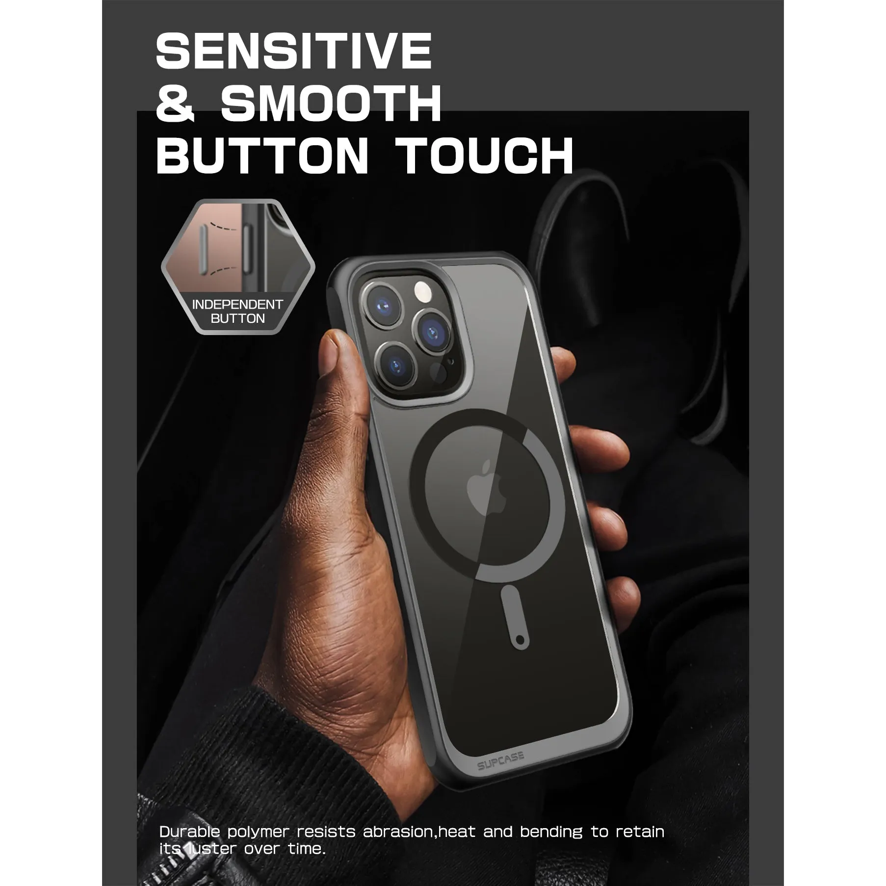 Flash Sale iPhone 15 Pro Max 6.7 inch Unicorn Beetle MAG Slim Clear MagSafe Case-Black  Limited Release!