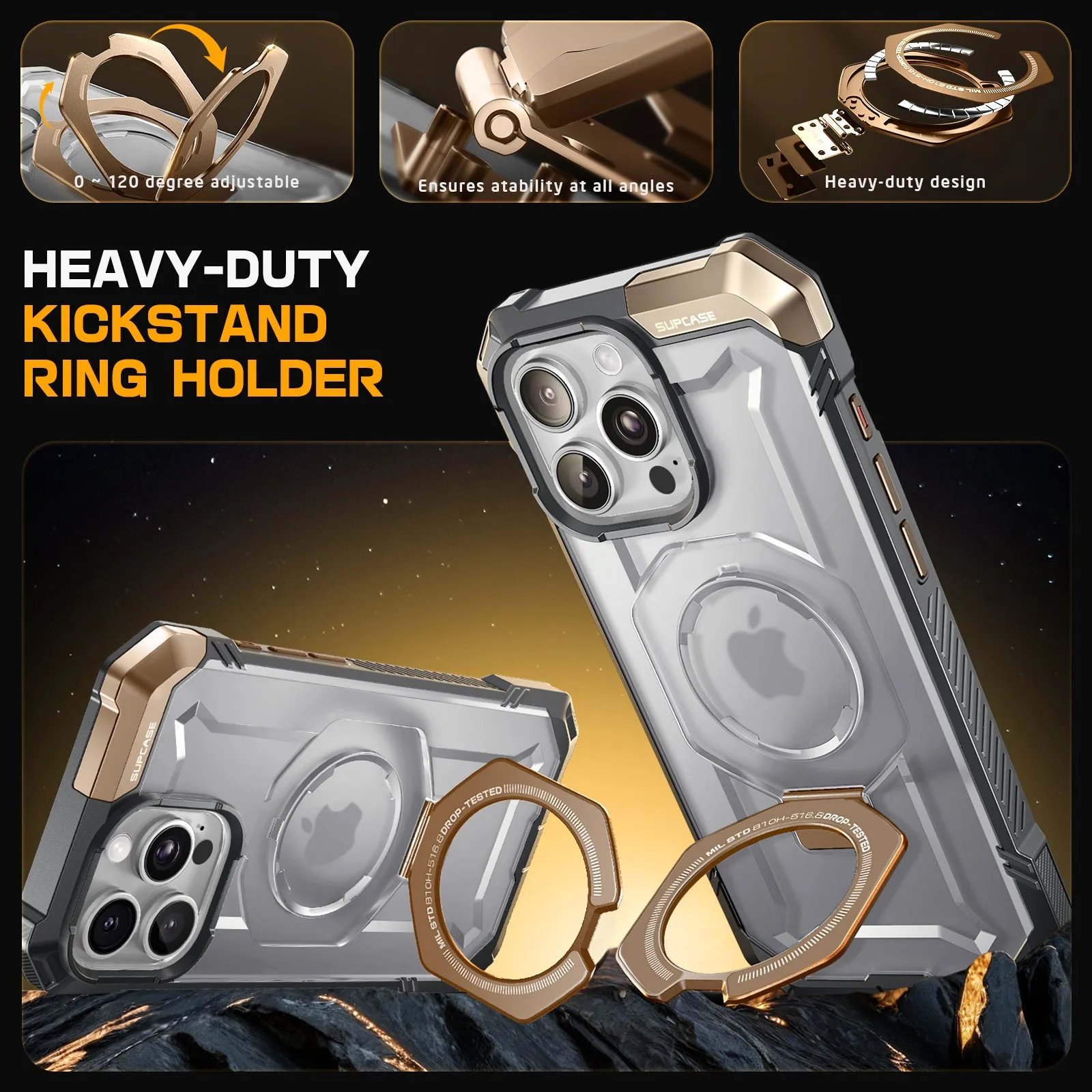 Flash Sale iPhone 16 Pro Max 6.9 inch UB Grip MagSafe Camera Control Button Phone Case-Desert Gold  Limited Availability!