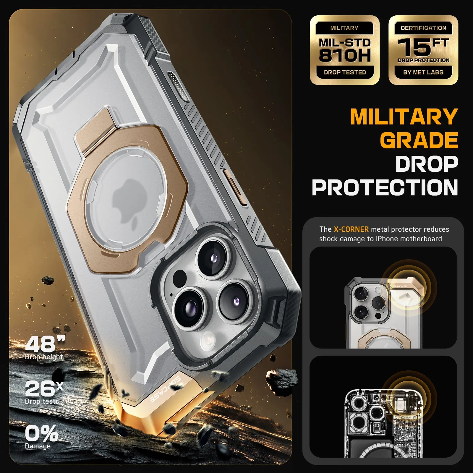 Flash Sale iPhone 16 Pro Max 6.9 inch UB Grip MagSafe Camera Control Button Phone Case-Desert Gold  Limited Availability!