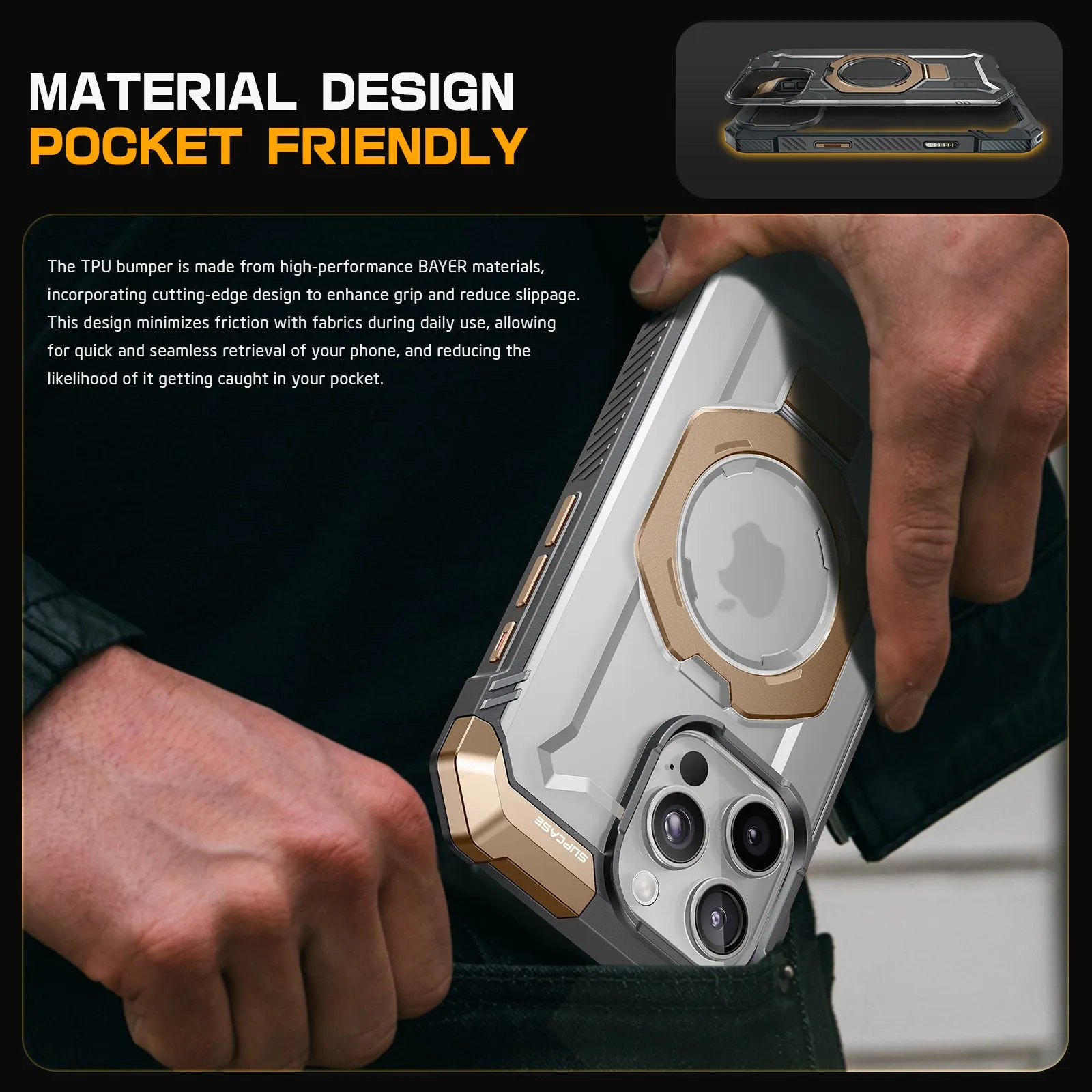 Flash Sale iPhone 16 Pro Max 6.9 inch UB Grip MagSafe Camera Control Button Phone Case-Desert Gold  Limited Availability!