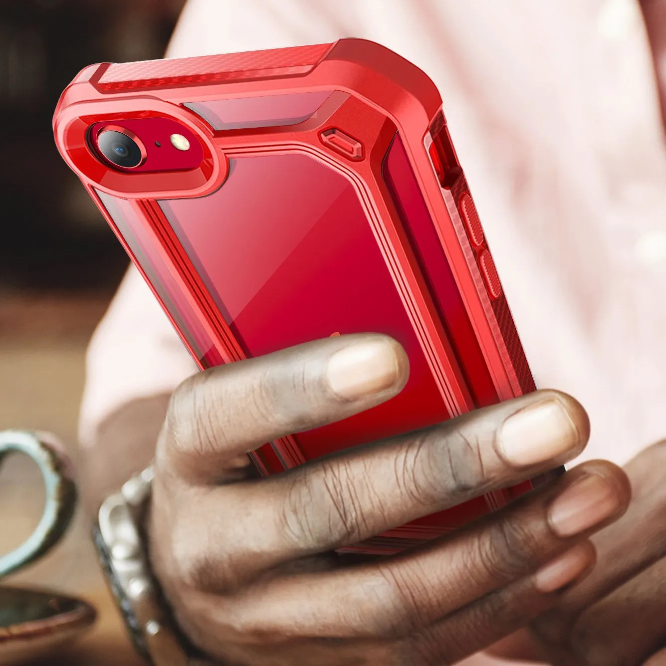 Flash Sale iPhone 7 / 8 Unicorn Beetle Exo Clear Case-Red  Going Fast!