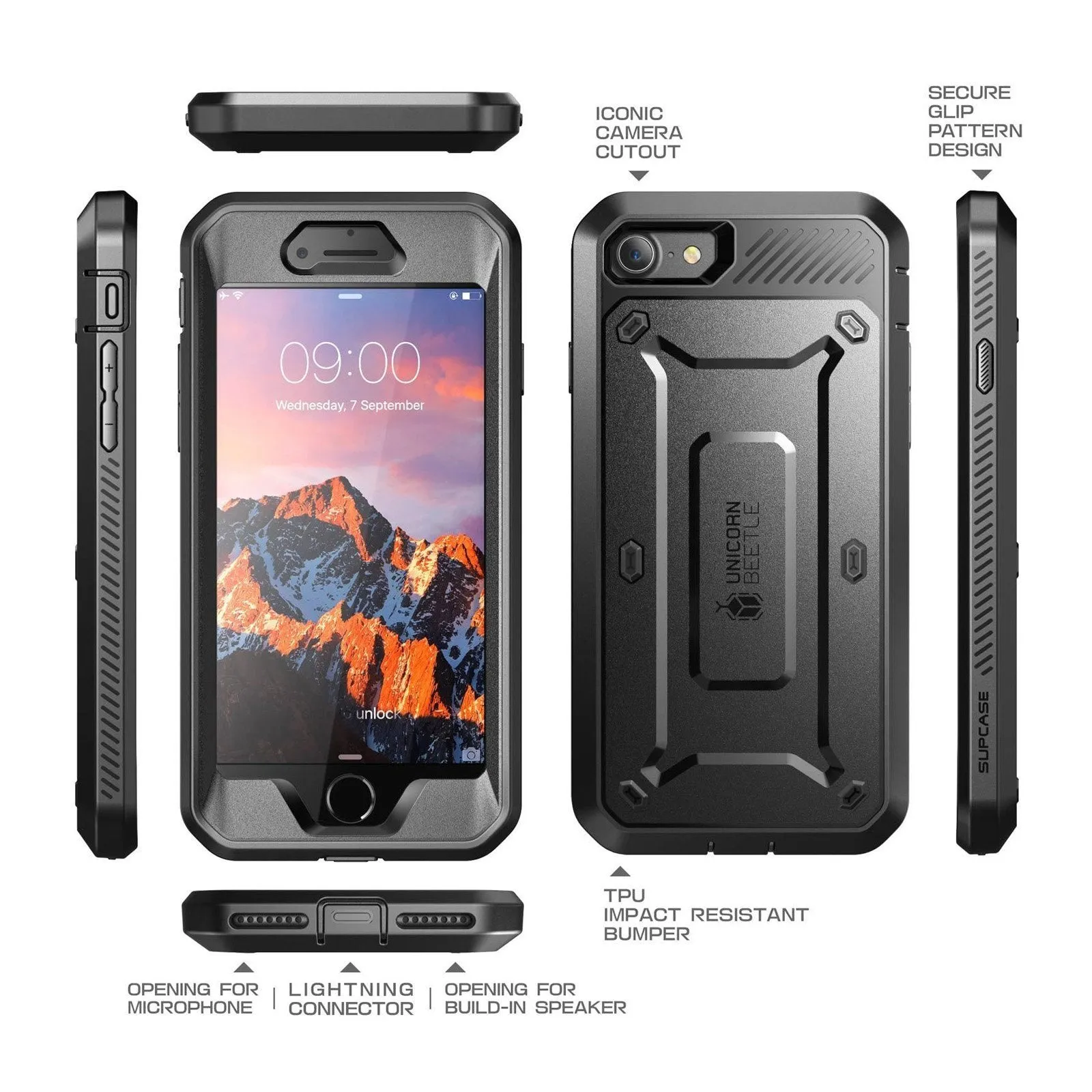Flash Sale iPhone 7 Unicorn Beetle Pro Holster Case-Black  Going Fast!