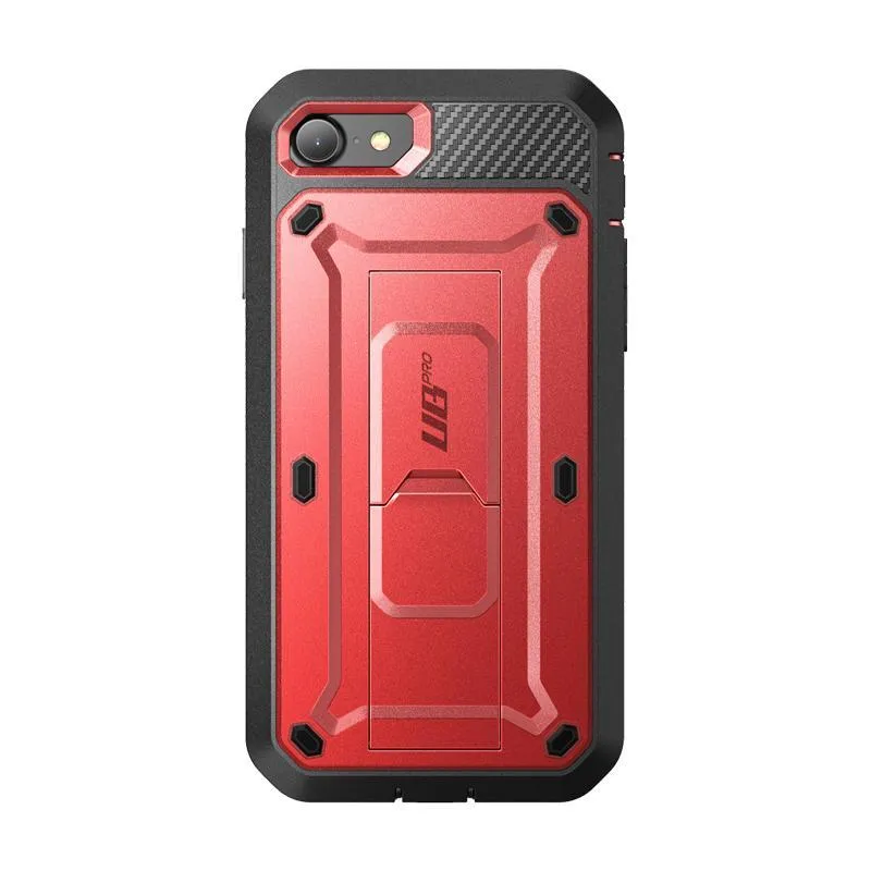Flash Sale! iPhone SE Unicorn Beetle Pro Full-Body Case with Kickstand-Metallic Red  Almost Gone!