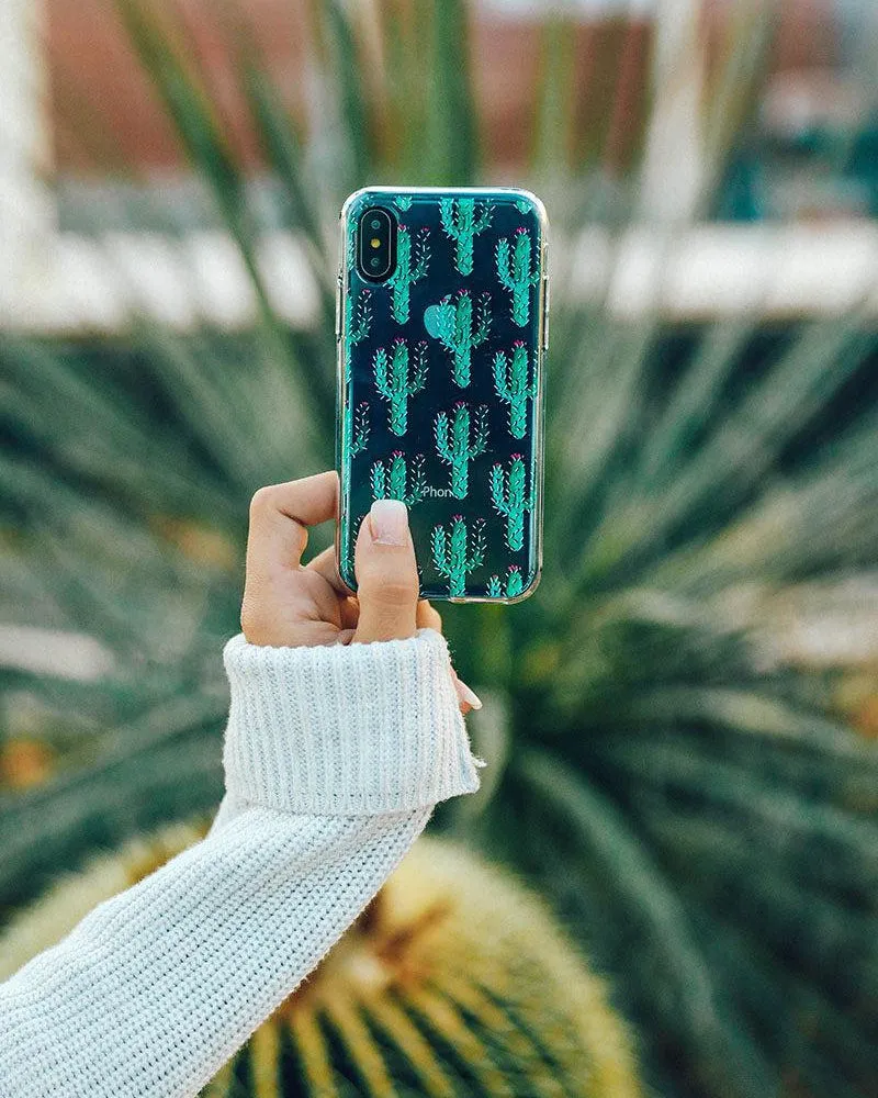 Flash Sale! Lookin' Sharp | Cactus Patterned Clear Floral Case  Last Few Pieces!