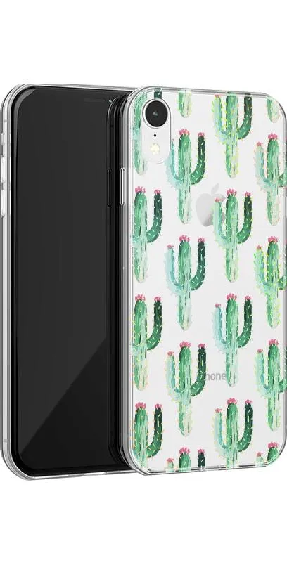 Flash Sale! Lookin' Sharp | Cactus Patterned Clear Floral Case  Last Few Pieces!