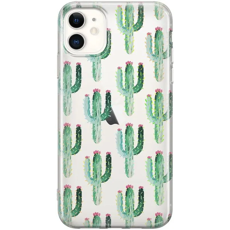 Flash Sale! Lookin' Sharp | Cactus Patterned Clear Floral Case  Last Few Pieces!