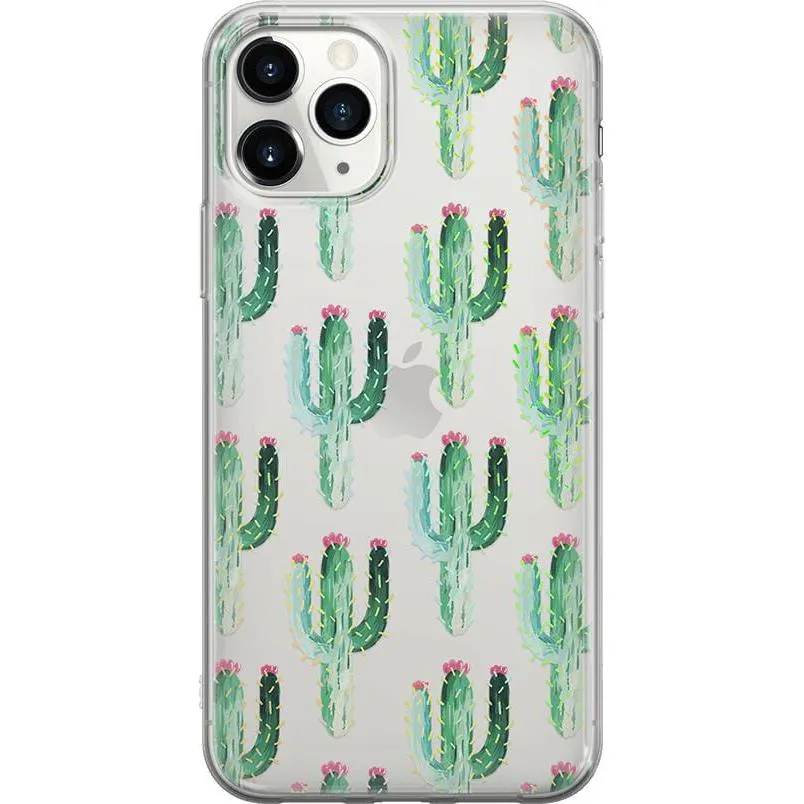 Flash Sale! Lookin' Sharp | Cactus Patterned Clear Floral Case  Last Few Pieces!