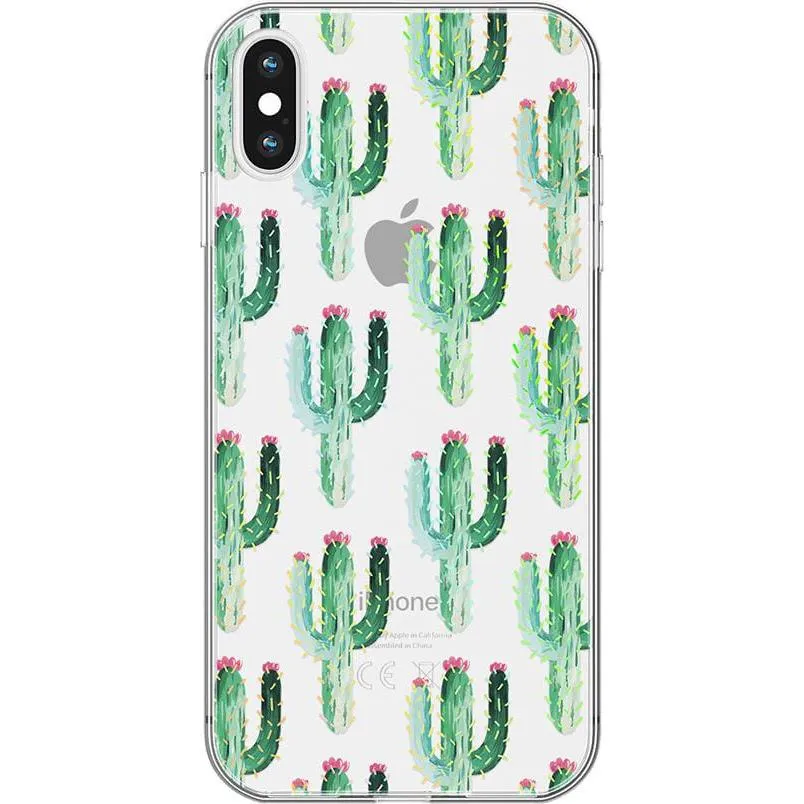 Flash Sale! Lookin' Sharp | Cactus Patterned Clear Floral Case  Last Few Pieces!