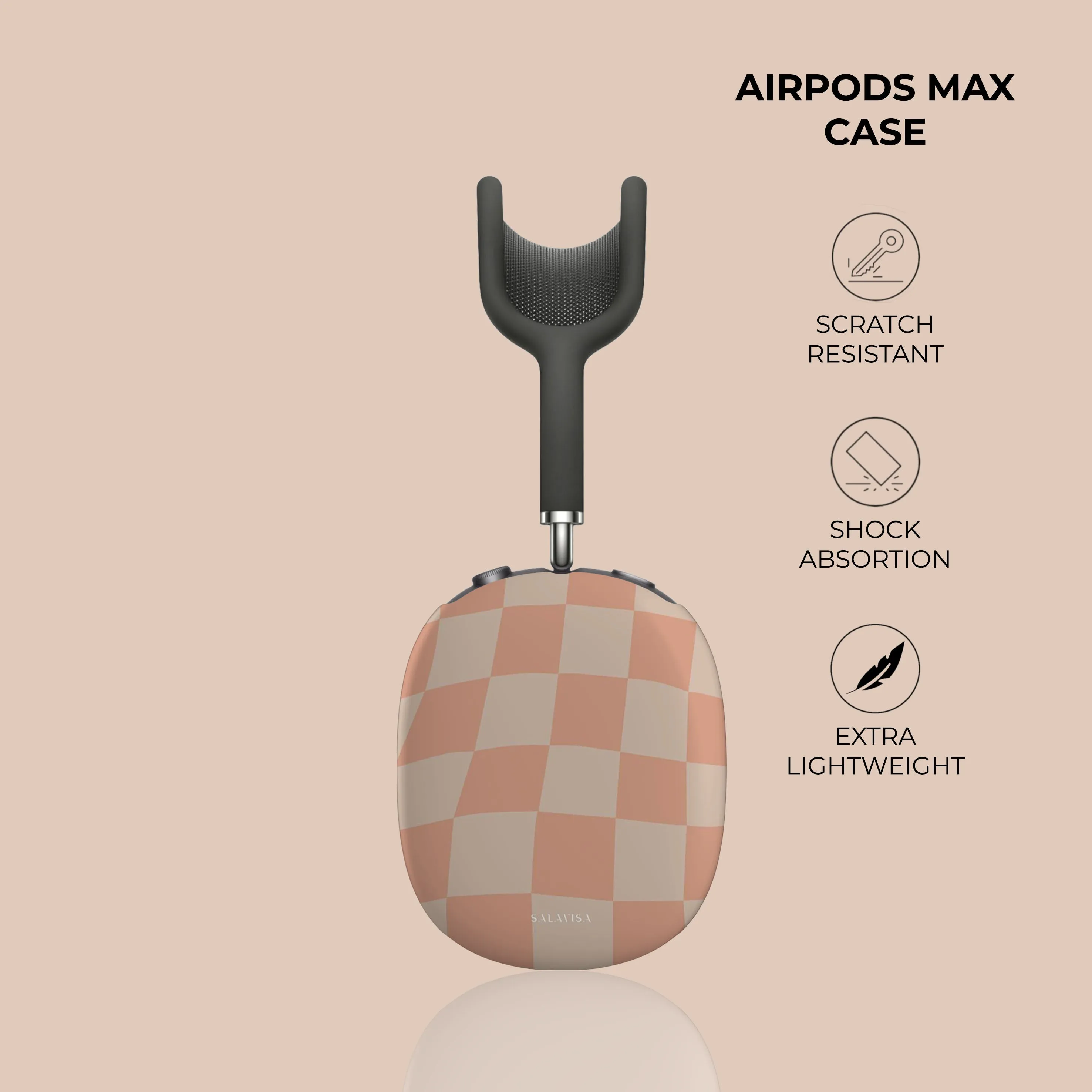 Flash Sale! Neutral Wave Checkered AirPods Max Case  Ends Soon!