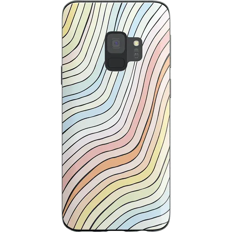 Flash Sale Ride The Wave | Pastel Rainbow Lined Samsung Case  Dont Miss Out!