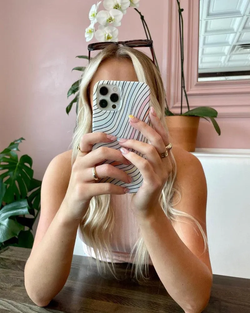 Flash Sale Ride The Wave | Pastel Rainbow Lined Samsung Case  Dont Miss Out!