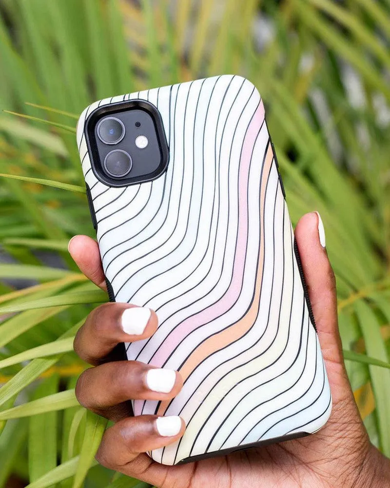 Flash Sale Ride The Wave | Pastel Rainbow Lined Samsung Case  Dont Miss Out!