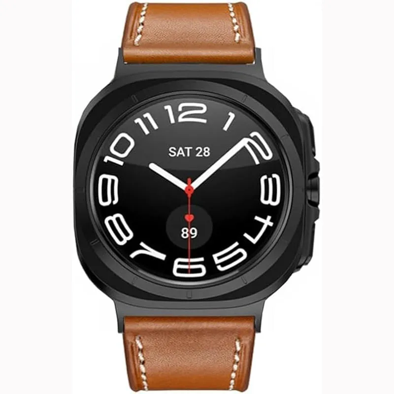 Flash Sale! Samsung Galaxy Watch Ultra Buckled Leather Strap (Brown)  Almost Gone!