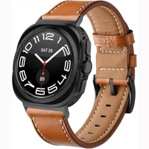Flash Sale! Samsung Galaxy Watch Ultra Buckled Leather Strap (Brown)  Almost Gone!