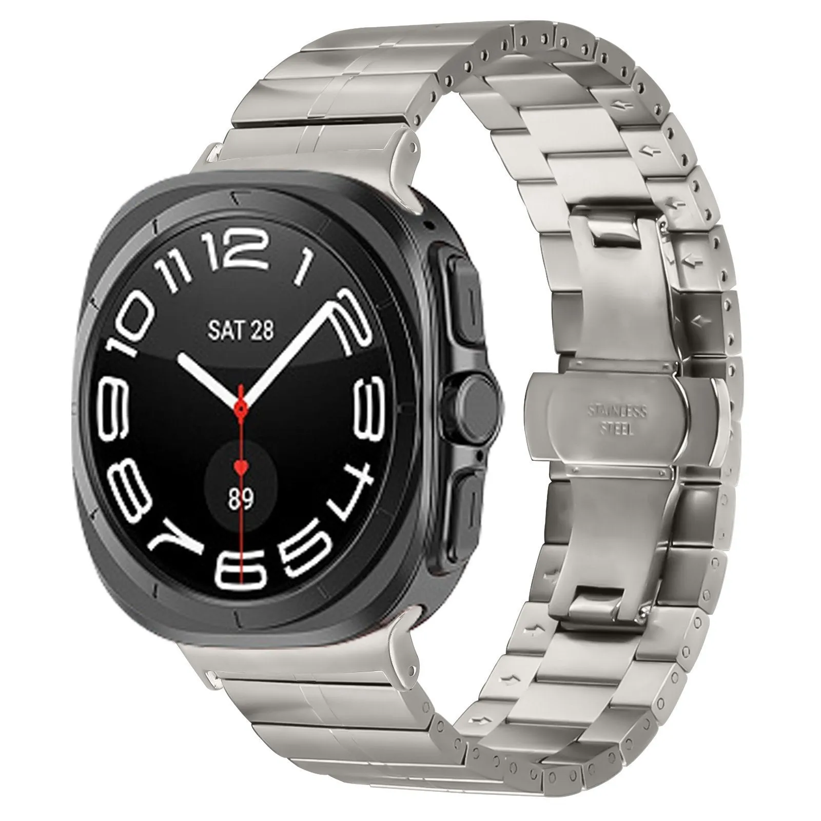Flash Sale Samsung Galaxy Watch Ultra Premium Metal Strap (Titanium)  Limited Release!