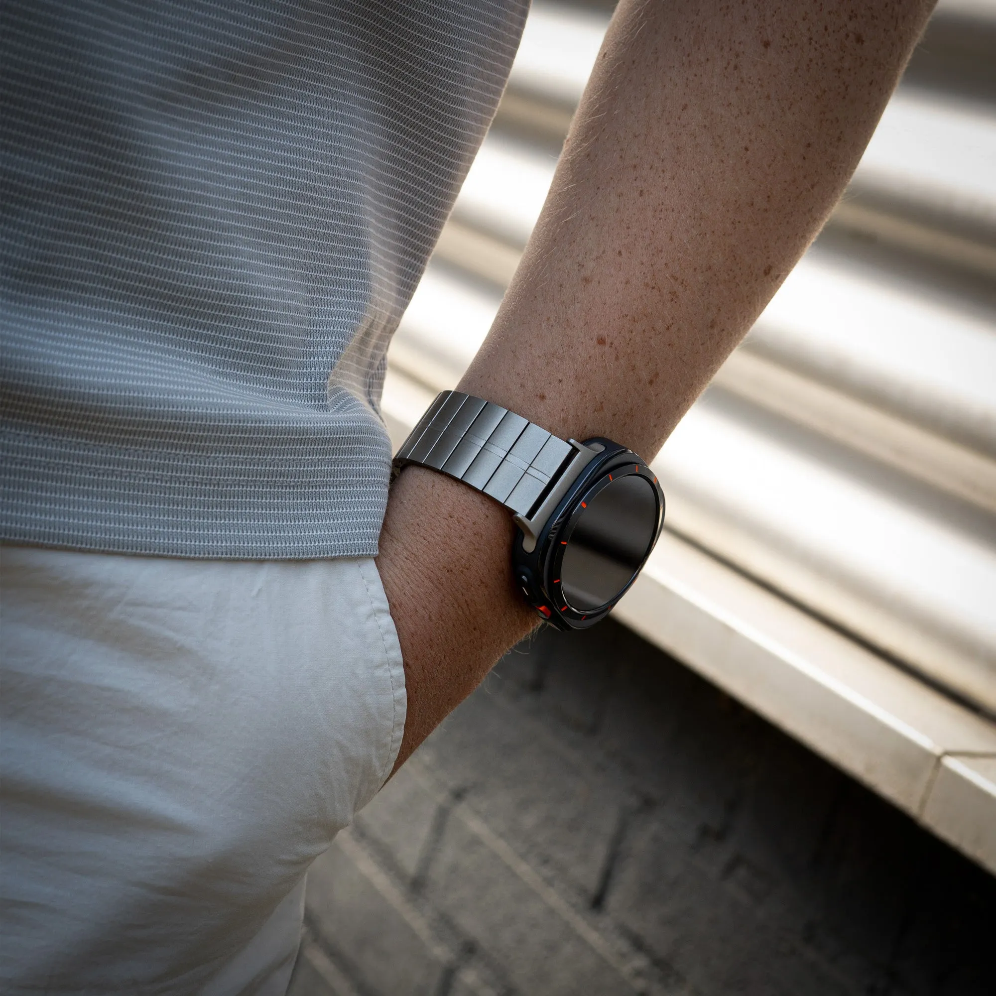 Flash Sale Samsung Galaxy Watch Ultra Premium Metal Strap (Titanium)  Limited Release!