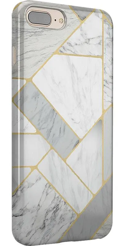 Flash Sale! Sharp Lines | Geo White and Gold Marble Case  Going Fast!