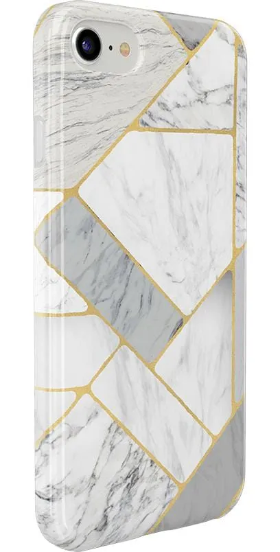 Flash Sale! Sharp Lines | Geo White and Gold Marble Case  Going Fast!