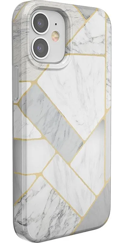 Flash Sale! Sharp Lines | Geo White and Gold Marble Case  Going Fast!