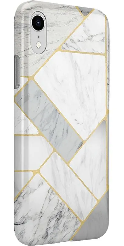 Flash Sale! Sharp Lines | Geo White and Gold Marble Case  Going Fast!