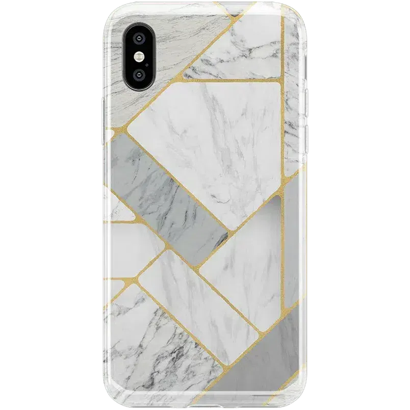 Flash Sale! Sharp Lines | Geo White and Gold Marble Case  Going Fast!