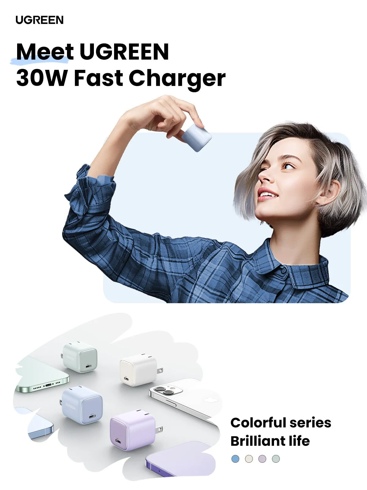 Flash Sale! UGREEN Nexode 30W USB C Charger  Stylish & Comfortable