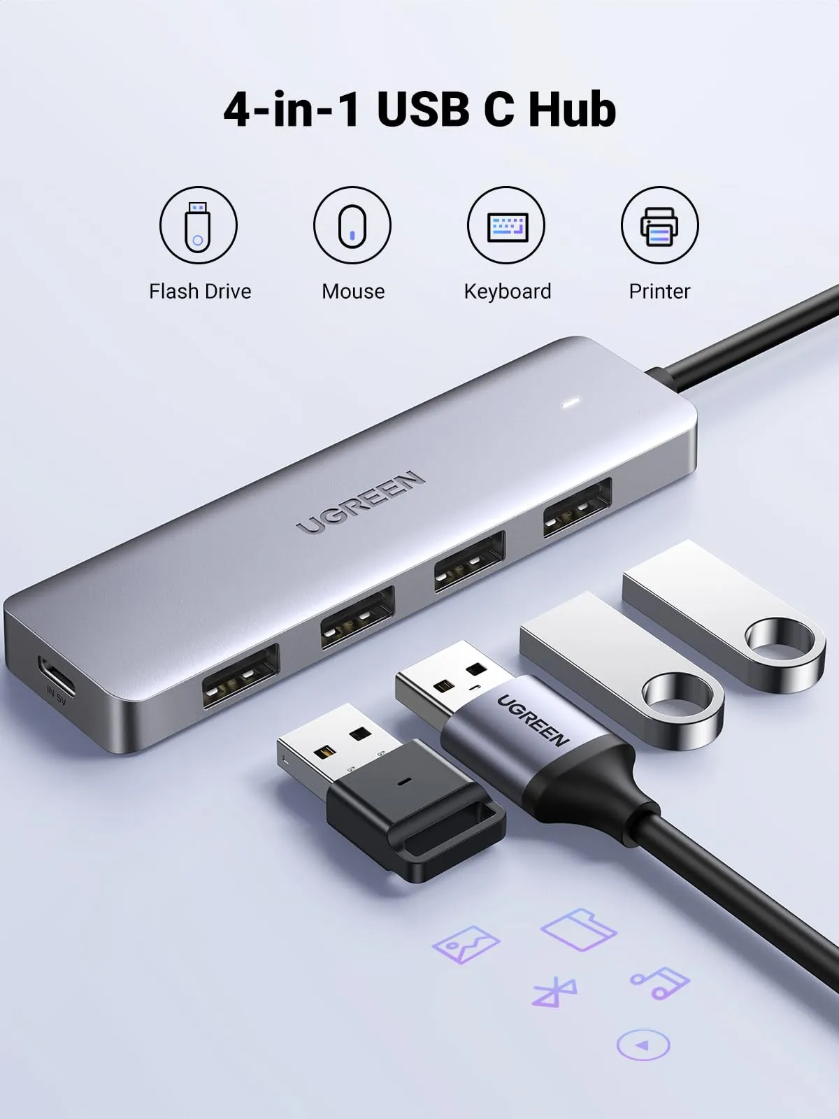 Flash Sale! UGREEN USB C Hub 4 Ports  Dont Miss Out!