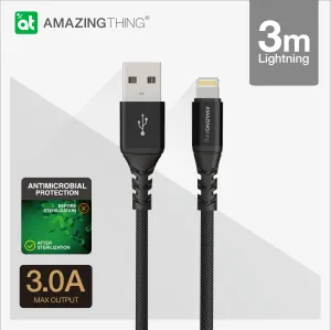 Flash Sale USB-A  Lightning 3M POWERMAX PLUS  MFi   Today Only!