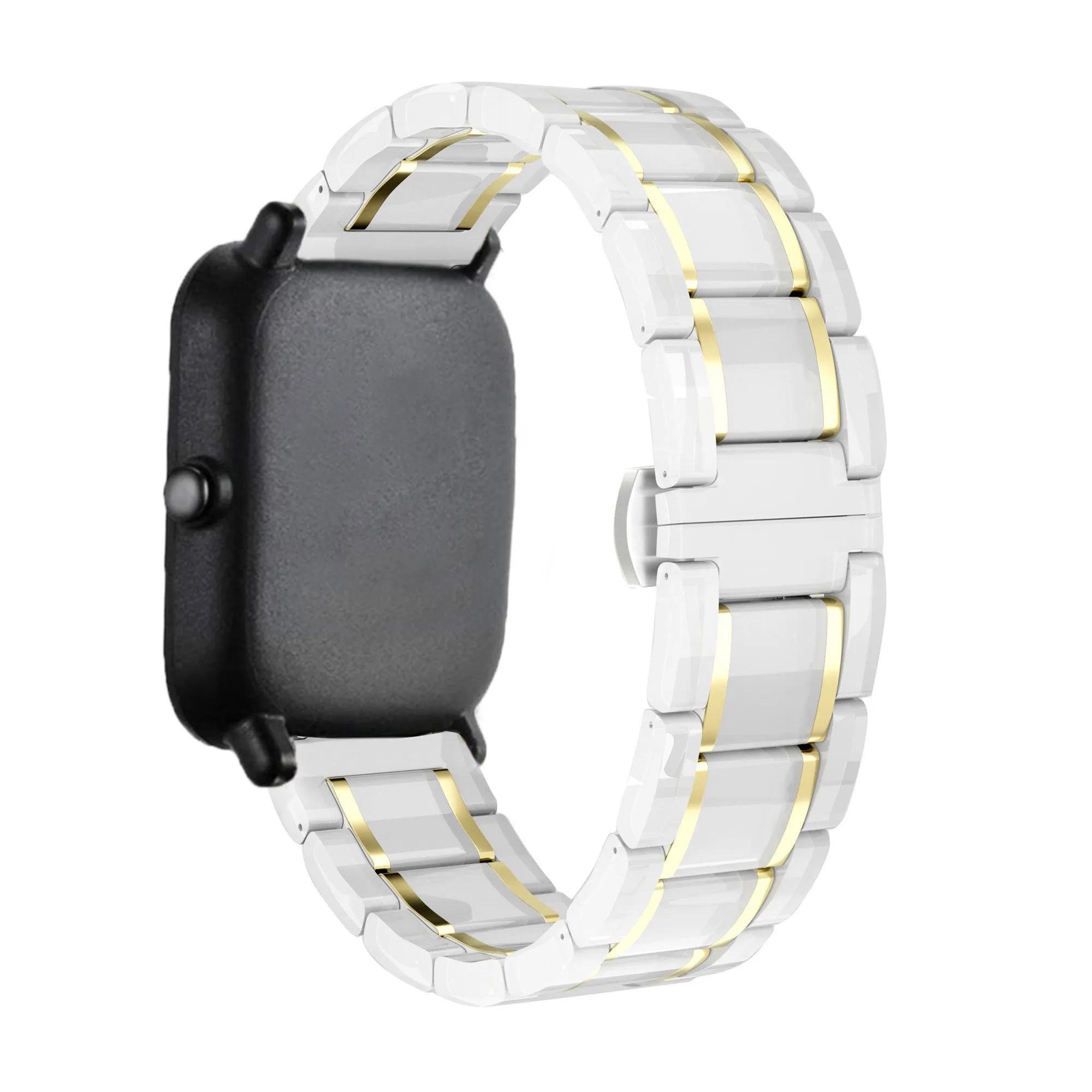 Flash Sale! Xiaomi Amazfit GTS 2 Ceramic/Steel Strap (White/Gold)  Limited Release!