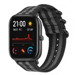 Flash Sale Xiaomi Amazfit GTS Nylon Strap with Buckle (Black/Grey)  Last Few Pieces!