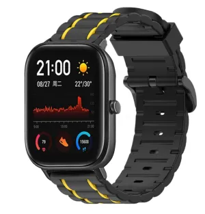 Flash Sale Xiaomi Amazfit GTS Silicone Strap Tough (Black/Yellow)  Limited Stock!