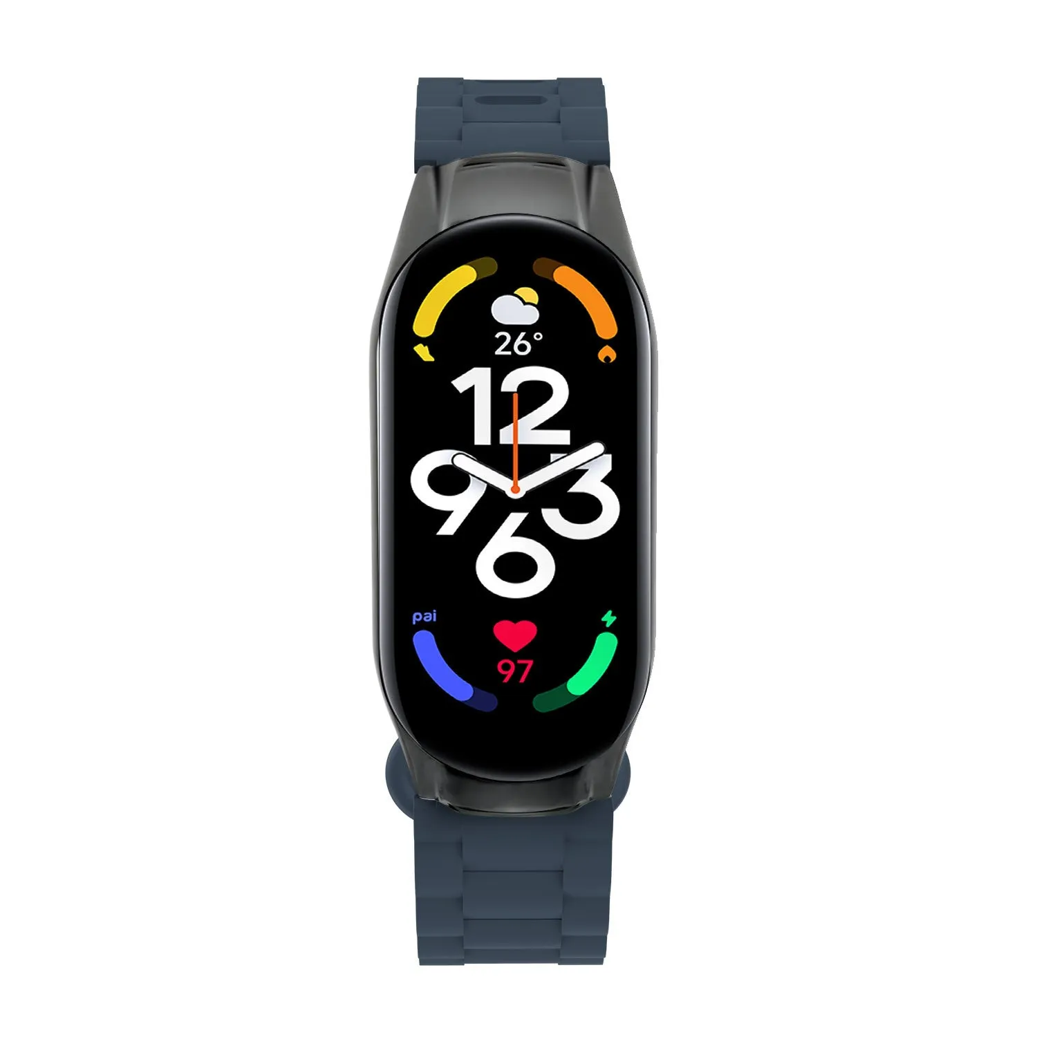 Flash Sale! Xiaomi Mi Band 7 TPU Strap with Frame (Dark Blue)  Stylish & Comfortable