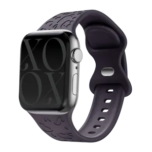 Flash Sale xoxo Wildhearts Apple Watch Silicone Strap Leopard Print (Dark Cherry)  Limited Release!