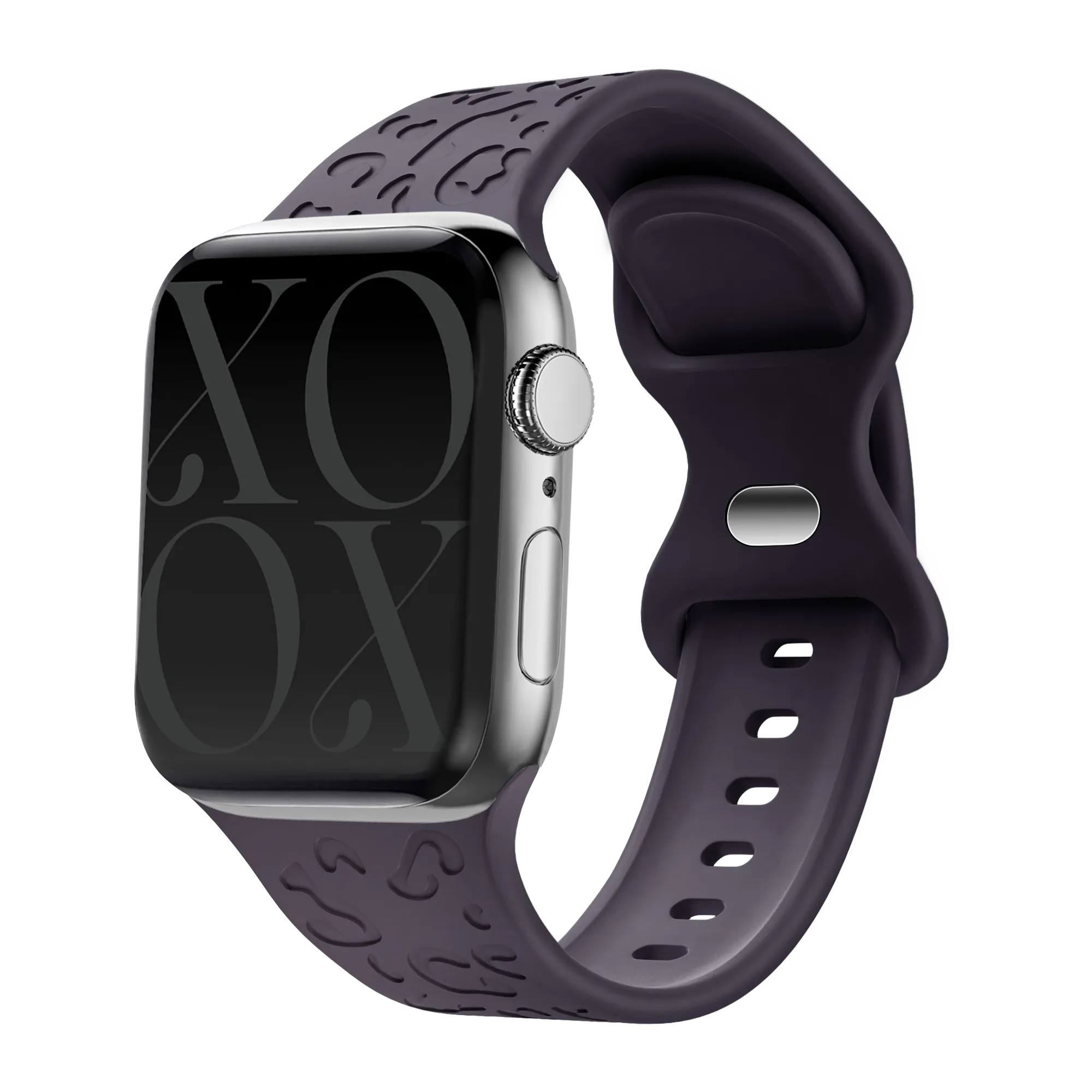 Flash Sale xoxo Wildhearts Apple Watch Silicone Strap Leopard Print (Dark Cherry)  Limited Release!