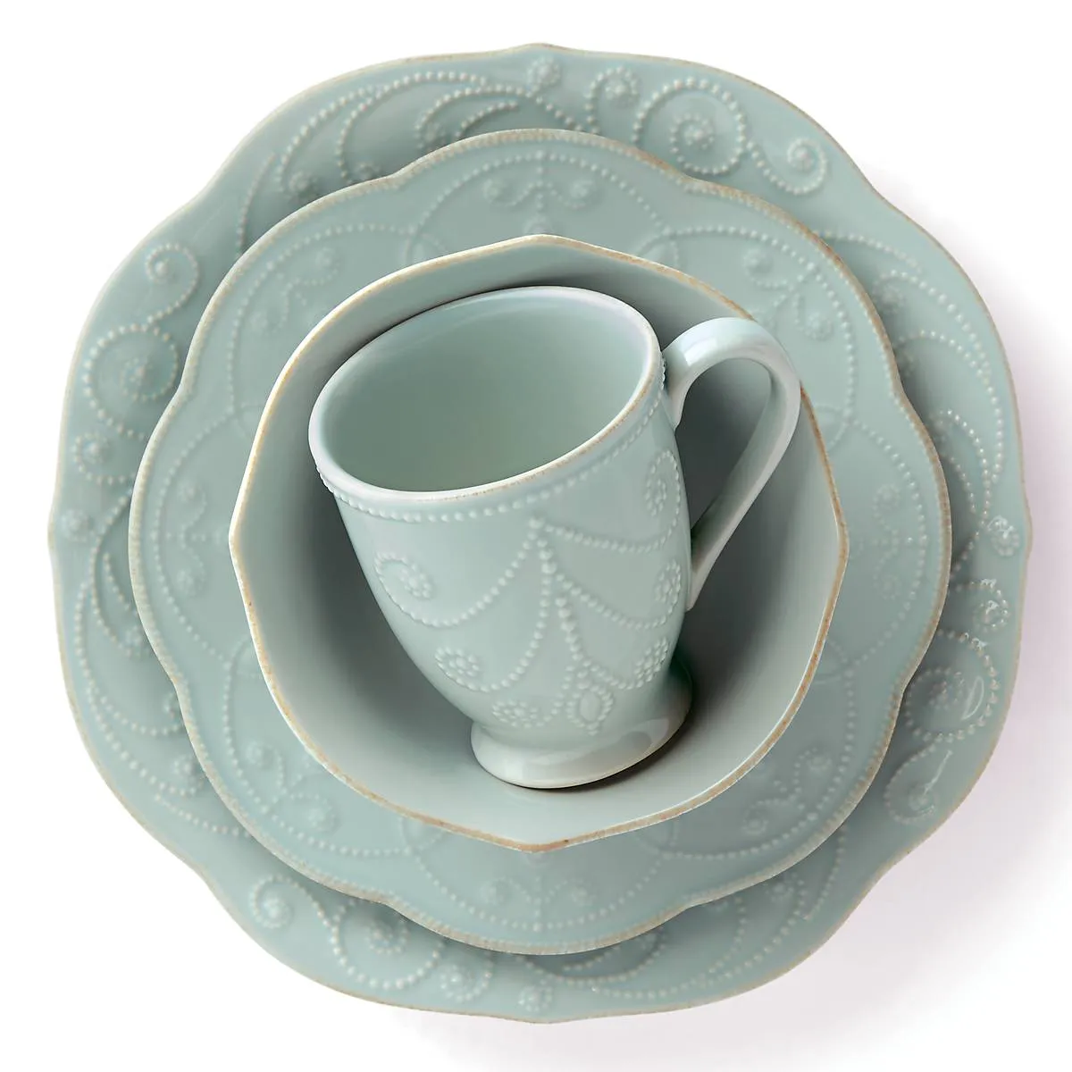 French Perle Blue 4-Piece Place Setting Lenox