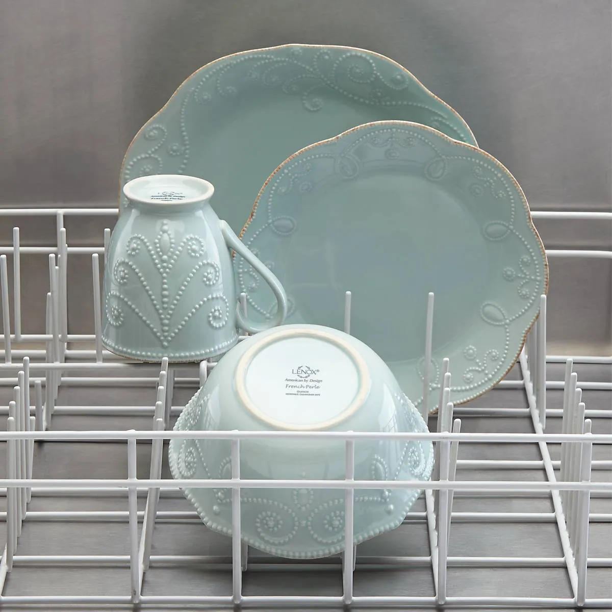 French Perle Blue 4-Piece Place Setting Lenox
