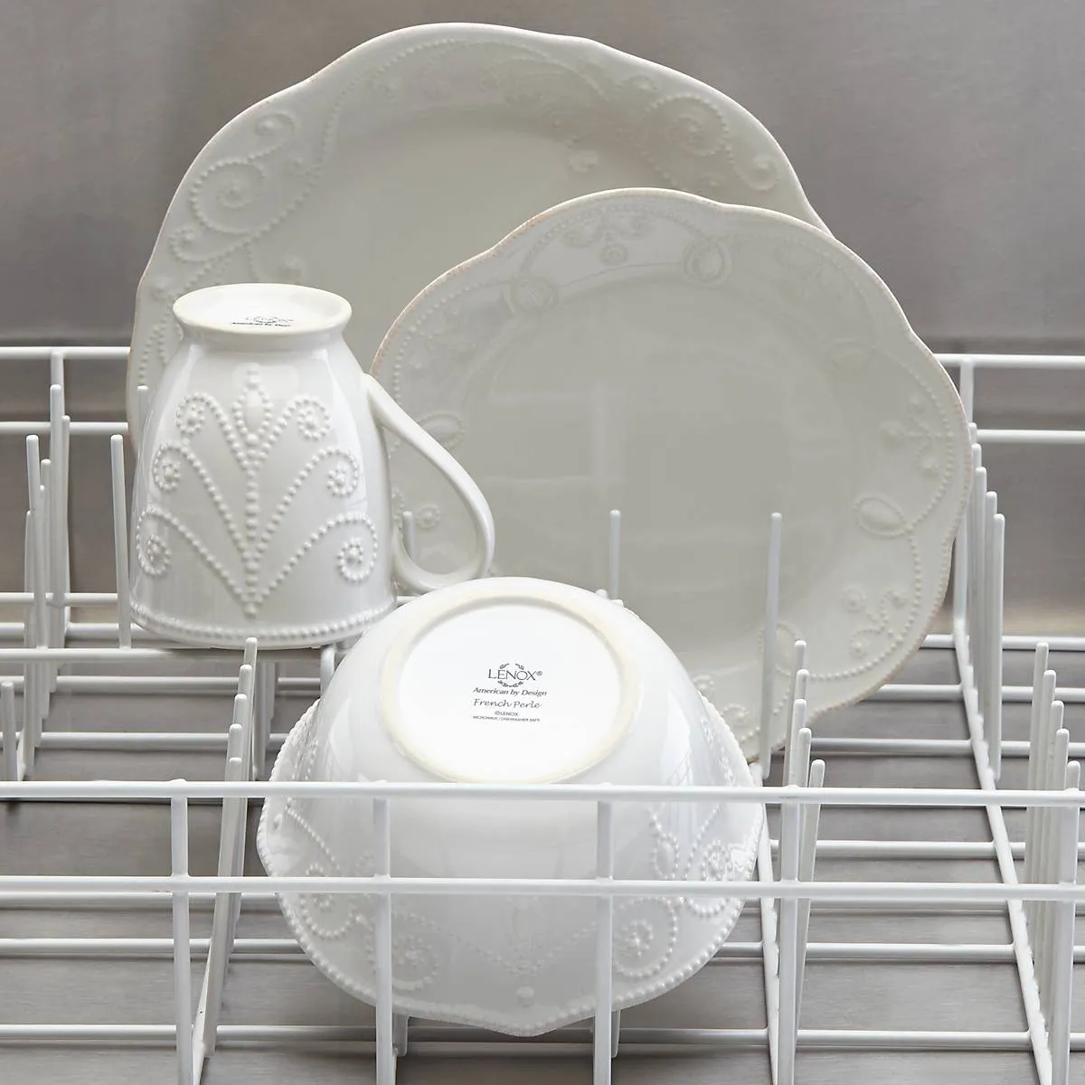 French Perle White 4-Piece Place Setting Lenox