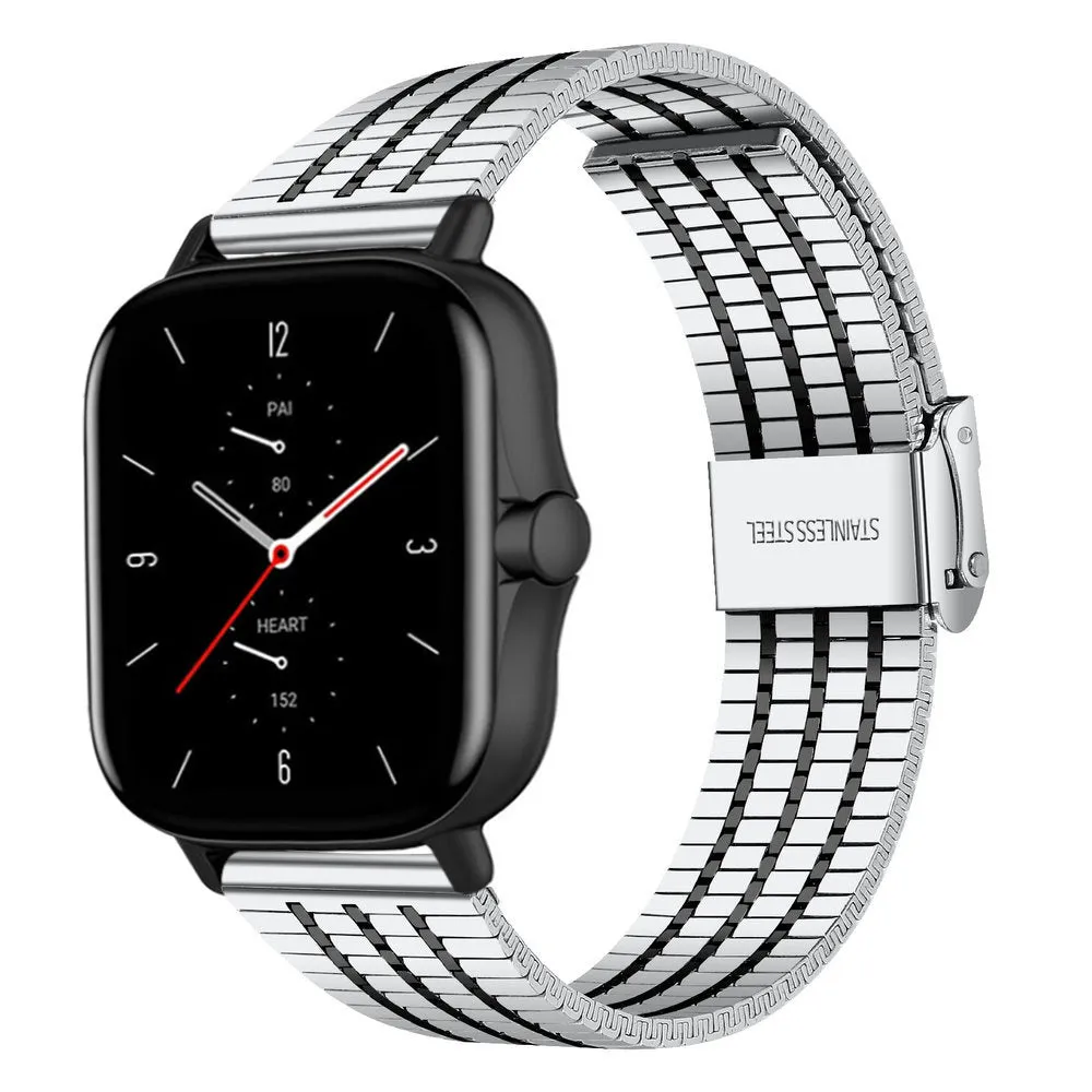 Hot Deal Amazfit GTS 2 Fine Steel Strap (Silver/Black)  Ends Soon!