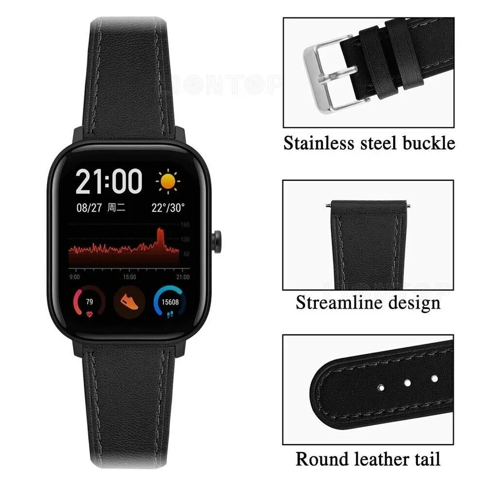 Hot Deal Amazfit GTS 2 Leather Strap (tight-Black)  Last Few Pieces!