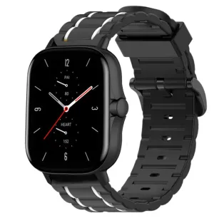 Hot Deal Amazfit GTS 2 Silicone Strap Tough (Black/White)  Almost Sold Out!