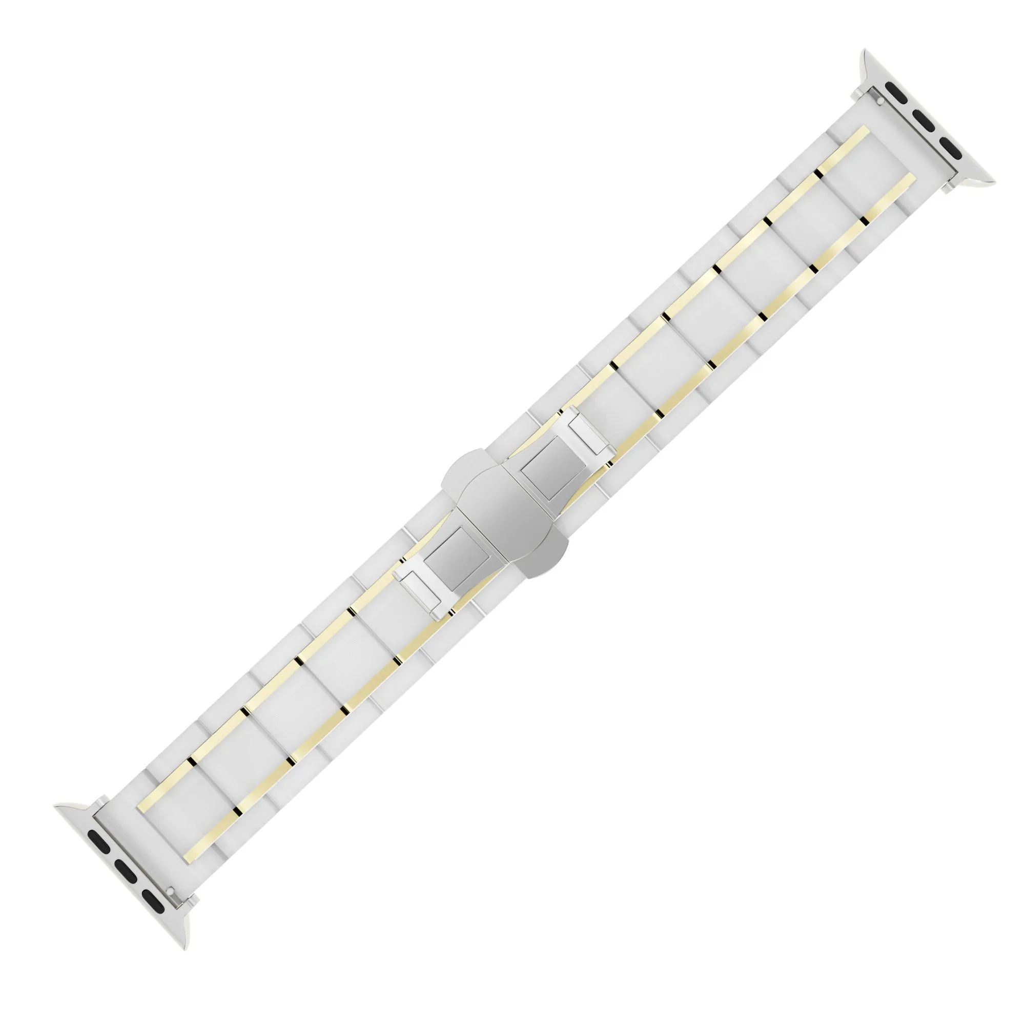 Hot Deal Apple Watch Ceramic/Steel Strap (White/Gold)  Today Only!
